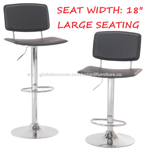 Adjutabl Swivel Bar Chairs, Large Seat Swivel Bar Stools