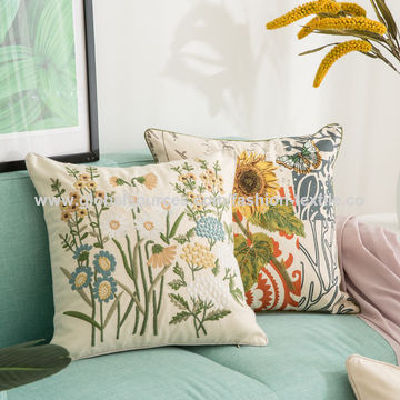 Decorative Linen Square Custom Fl, Best Custom Sofa Cushion Covers