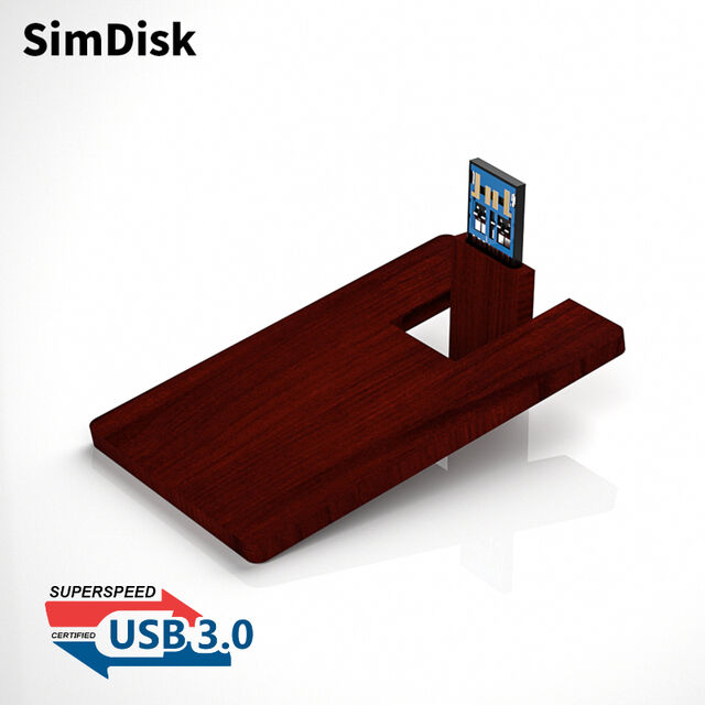 Buy Wholesale China Simdisk Credit Card Wooden U Disk Customized Card ...
