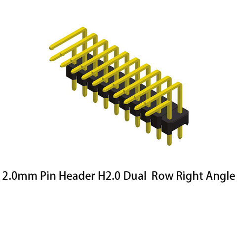 Buy Wholesale China 2.0mm Pin Header H2.0 Dual Row Right Angle & Pin ...