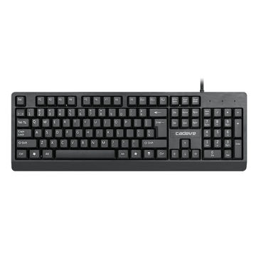 Office Keyboard USB Cable Business Keyboard 104 Key ZUEN Wired Keyboard Suitable for Notebooks Waterproof Desktops Black 