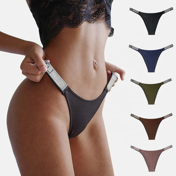 Women's Glitter Thong T-back Panty One Piece Underwear Briefs Panties S-3xl