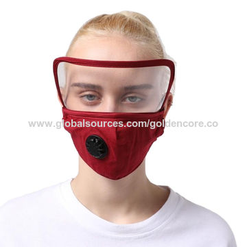 dust mask with eye protection