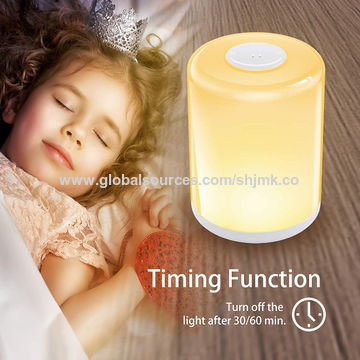 Lampe de chevet LED pour enfants, lampe de chevet d'hôtel avec variateur tactile, veilleuse à changement de couleur RVB