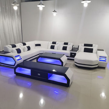 Living Room Sofa Furniture Led Lamps, What To Look For In A Quality Leather Sofa
