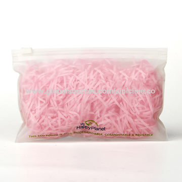 Printed Corn Starch Pink Biodegradable Trash Bag