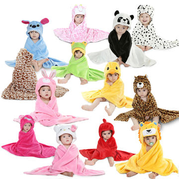 Wholesale Fun Animal Motif Hooded Bath Towels Manufacturers