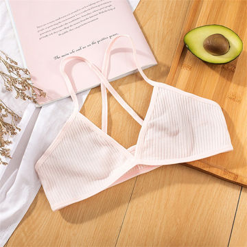 Natural Plain Silk Wire Free Triangle Bra Sexy and Comfortable