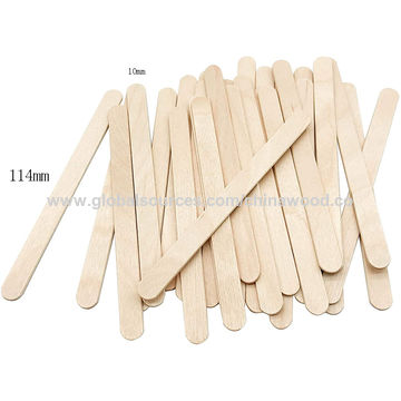 Buy Wholesale China Food Grade 114mm Wooden Disposable Ice Cream Scoop Popsicle  Stick Lolly Stick Custom Logo & Popsicle Sticks Ice Cream at USD 0.003