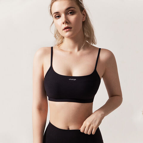 Wholesale ODM/OEM Sexy Ladies Sexy Strappy Back Seamless Fitness Bralette  Padded Sports Bra with Removable Chest Pads, Running Yoga Cami Gym Athletic  Tank Tops - China Seamless Strappy Sport Bra and Seamless Underwear for Gym  price