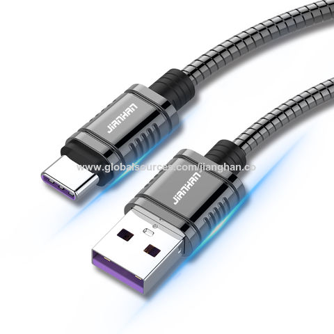 Câble de Données Micro/Type C Métallique Couleur Pure avec Certification de Sécurité, Câble de Charge Rapide, Meilleures Ventes