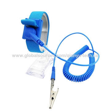 NEW Double-Circuit Lines Anti Static Antistatic ESD Adjustable  Wrist Strap Blue 