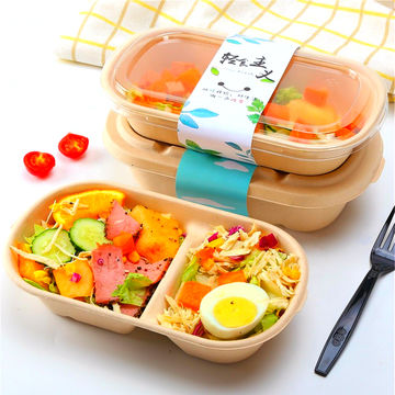 Biodegradable Lunch Box Plastic Fruit Salad Storage Container with Lid -  China Biodegradable Lunch Box and Clear Plastic Storage Box price