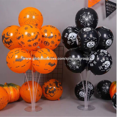 Ballon Fluorescent pour Halloween, ballon néon en Latex, citrouille,  chauve-souris, fantôme, UV, lueur pour décoration
