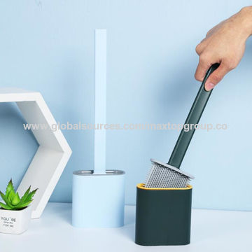 Cepillo de Inodoro Flexible de Silicona con Soporte Delgado Antigoteo - Juego de Limpieza para Tazas de Inodoro for sale at factory direct price