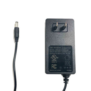 Buy Wholesale China 24v 2a Power Supply Wall Mount Adapter, High Efficiency  Doe Vi With Us Plug, Fcc/ul Approval & Ac/dc Adapter at USD 3.75