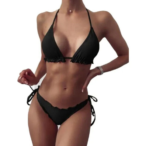 Women's Summer Beach Wear Swimsuit 2022 New Sexy Bikini Set Solid Swimsuit  Women Swimsuit Bikini Swimsuit XL (Colour: Lv, Size: XL) : :  Fashion