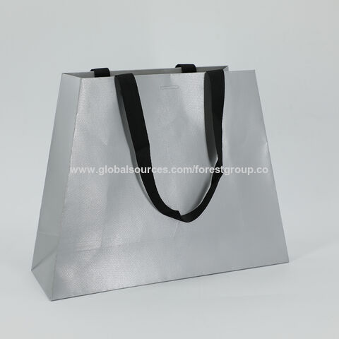 Paper Bag Logo Printing, Black White Paper Bags