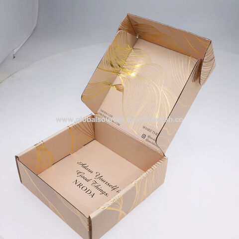 Custom Hot Golden Stamping Logo Printing Foldable Corrugated Packaging ...