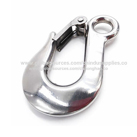 6MM Stainless Steel Swivel Hook Marine Spring Loaded Slip With Safety Catch