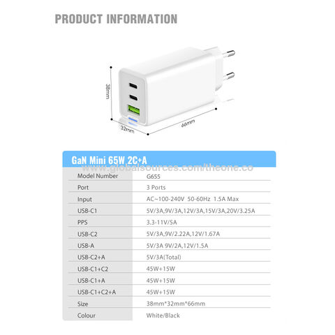 Buy Wholesale China Wholesale Oem Charger, Min Gan 65w 2c+1a, Fast ...