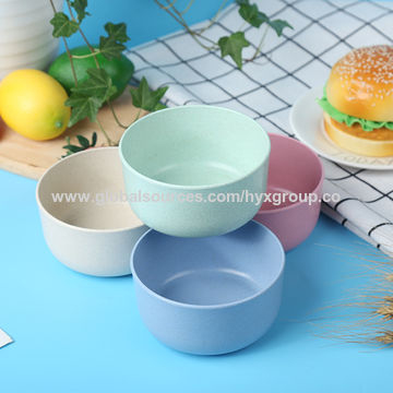 Conjunto de tigelas de palha de trigo com fragrância de trigo, conjuntos de tigelas domésticas de plástico anti-queda e anti-escaldamento for sale at factory direct price
