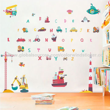 Buy Wholesale China English Alphabet Cartoon Puzzle Wall Stickers Car Transport Children's Room Decoration Wall Stickers & Wall Stickers at USD | Global Sources Buy Wholesale China English Alphabet Cartoon Puzzle Wall Stickers Car Transport Children's Room Decoration Wall Stickers & Wall Stickers at USD | Global Sources
