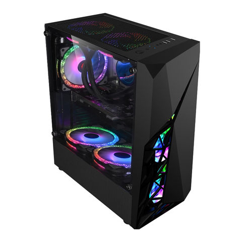 China Full Tempered Glass Side Window Gaming Case on Global Sources,RGB ...