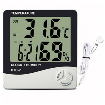 LCD Digital Clock Hygrothermograph Indoor Thermometer Hygrometer