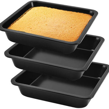 Carbon Steel Rectangle Cake Pan Non-stick Removable Bottom