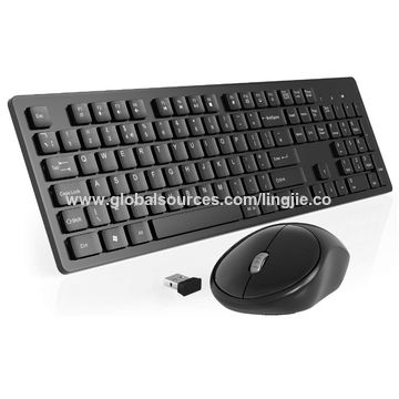 Buy Wholesale China Wireless Keyboard Mouse Combo, 2.4ghz Slim Full-sized  Silent Wireless Keyboard And Mouse Combo Usb & Keyboard at USD 9