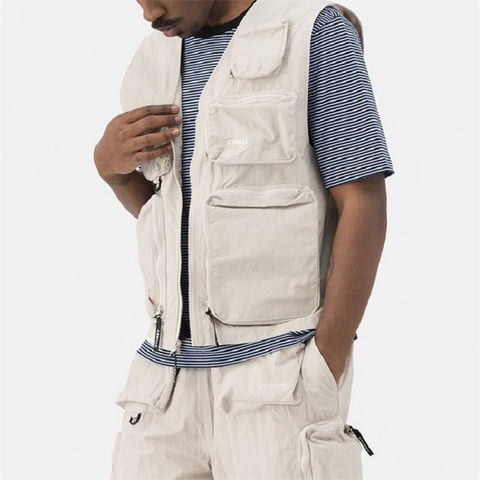 Buy Wholesale China Oem Custom Printing Logo 5 Pockets Nylon Mesh Lining  Tactical Utility Cargo Vest For Men & Hoodie at USD 6
