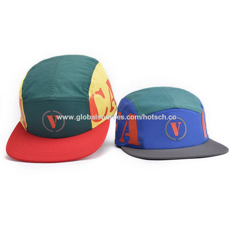 Design Seilhut, Nylonkappe mit individuellem Logo, 5-Panel rote Nylonkappe, schnelltrocknend und atmungsaktiv for sale at factory direct price
