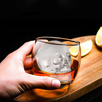 Large skull silicone mould for ice cubes, chocolate and baking 8.5 cm 