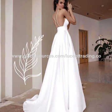 mikado a line wedding dress
