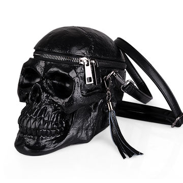 Gothic Fabric Messenger Bag Skull Shoulder Bag Skeleton 