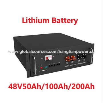 48V 100Ah 150ah Solar LiFePO4 Rechargeable Lithium Battery Deep Cycle ...