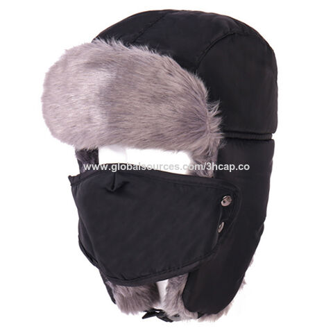 Gorros de invierno cálidos para hombre, gorro de caza con máscara