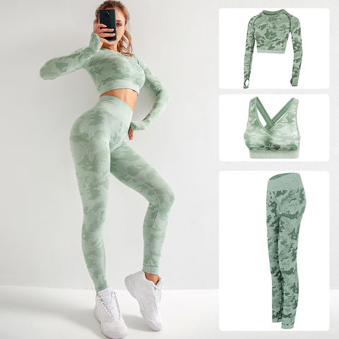 Bulk Buy China Wholesale Camouflage Seamless Fitness Sets 3 Piece Yoga Suit  Yoga Sets Sportswear Women $10.29 from Number One Industrial Co.,Ltd