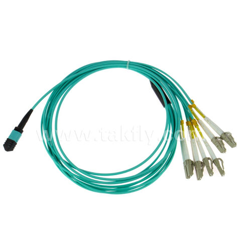Cable de conexión MPO-LC de 12 fibras, modo múltiple OM3, tipo fanout/breakout for sale at factory direct price