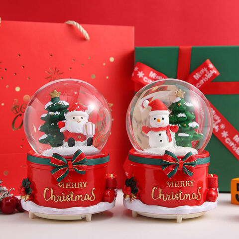 Happy Snowman Musical Battery Snow Globe Traditional Christmas Decoration #NG 