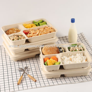 Takeaway Food Container Disposable Corn Starch Plastic Bento Lunch Box –  Greenssy