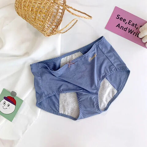 Bragas Fisiológicas para Mujer, a Prueba de Fugas para el Período Menstrual, Cintura Media-Alta