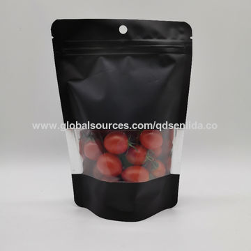 Achetez en gros Emballage Noir Couleur Snack Alimentaire En Plastique  Fermeture éclair Sac Pouh Avec Hd Fenêtre Transparente Chine et Pochette  D'emballage En Plastique à 0.03 USD