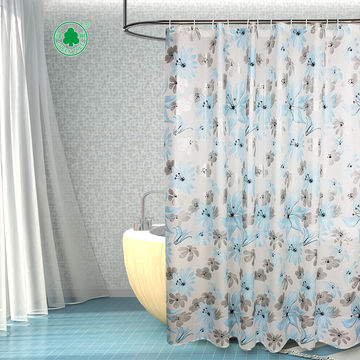 China Waterproof Peva Shower Curtain, Custom Made Fabric Shower Curtains