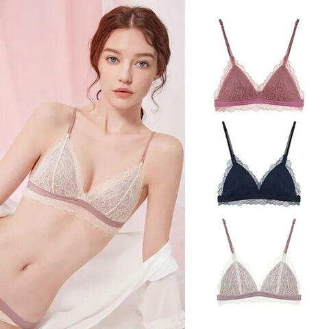 Sexy lace underwear women glossy small chest gathered on the