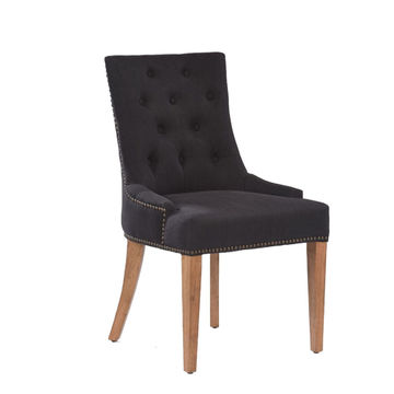 Dining Room Chair, Charcoal Dining Chairs With Oak Legs