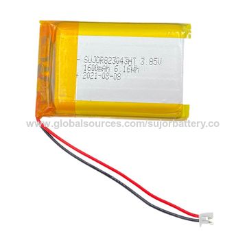 ChinaSUJOR High volt lithium polymer battery 3.85V 823043HT 1600mAh high temperature type