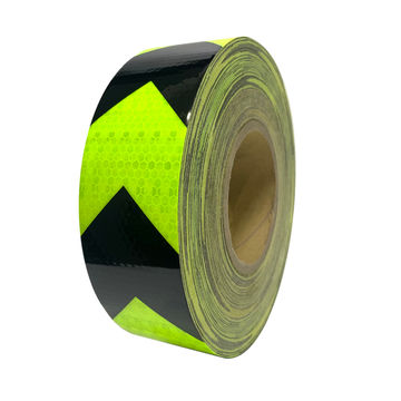Reflective Tape 5cm x 25m Warning Self-adhesive Reflective Foil Tape Yellow New
