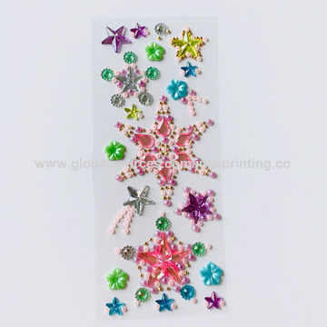 Custom Acrylic Rhinestone Jewel Sticker Self Adhesive and